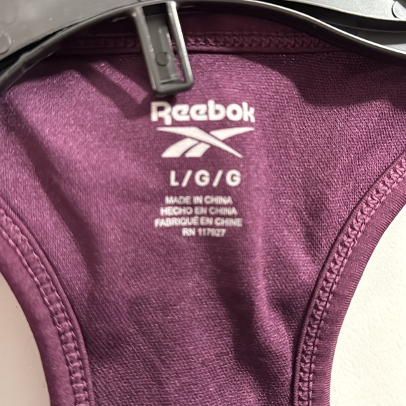Reebok Sports Bra‎ Purple Medium Support in Size L  NWT - Picture 12 of 13